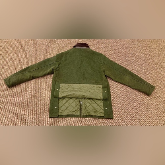 Men’s XL Green Wool BARBOUR Classic Tartan Lined Corduroy Collar Jacket - Picture 14 of 14